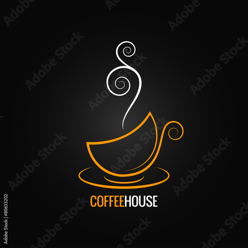 Fototapeta coffee cup ornate design background
