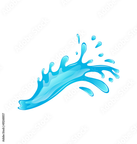 Blue water splash isolated on white background © -=MadDog=-