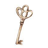 watercolor vintage key