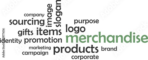 word cloud - merchandise