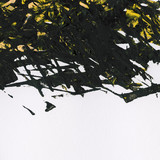 Black abstract watercolor acrylic painting, brush strokes on