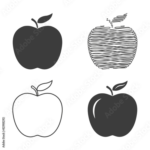 Set of apple icons