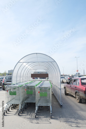 The image of a shop trolleys