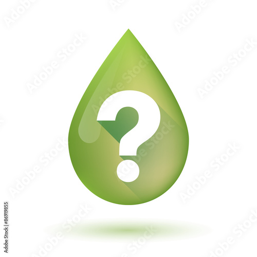 "Olive oil drop icon with a question sign" Stok Görseller ve Telifsiz