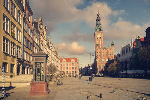 Fototapeta Vintage Photo Of Cityscape of Gdansk in Poland