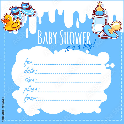 online baby shower invitations Baby for Shower in Card: a Shower Baby boy! It's Boy Invitations Blank