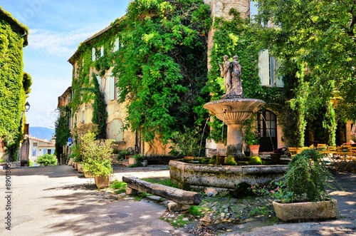 obfitolistny-rynek-z-fontanna-w-malowniczej-wiosce-w-provence-francja