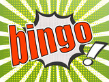 Comic speech bubble red bingo