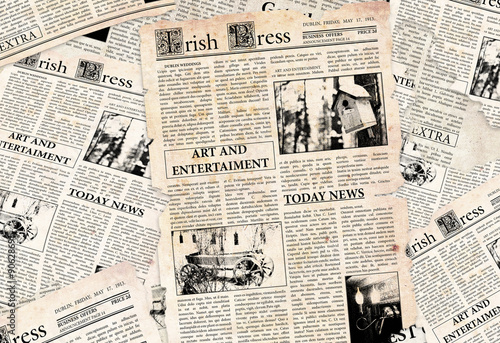  Old newspapers background