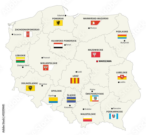 polska-mapa-administracyjna-z-flagami