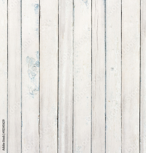  Old wooden board painted white.