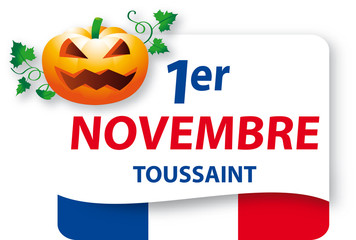 1er Novembre - Fête de la Toussaint - Version2 citrouille