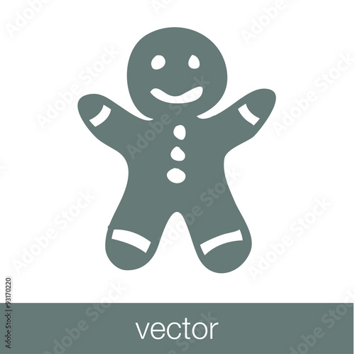 "Gingerbread man icon." Stock image and royalty-free vector files on