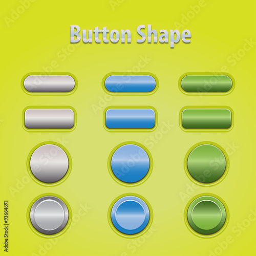 "Buttons shape three color" Stock image and royaltyfree vector files