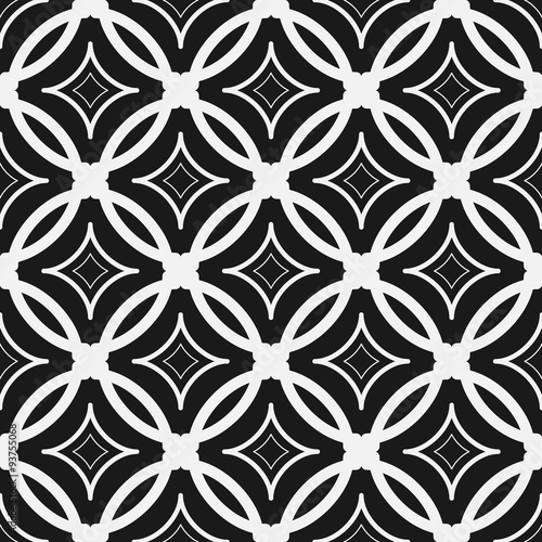  Abstract seamless pattern. Repeating geometric tiles with rhombus with concave sides.