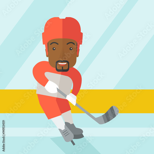 "Hockey player at rink." Stock image and royalty-free vector files on