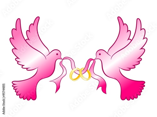 clipart wedding rings and doves - photo #40