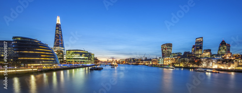 Fototapeta Panoramic view of london skyline