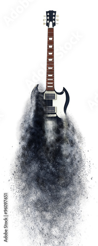 Fototapeta Heavy metal guitar - particle FX