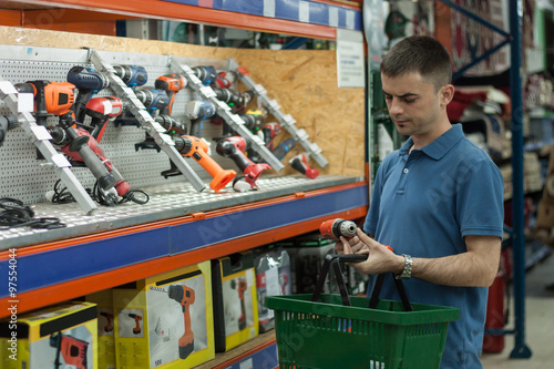Man in a hardware store.
