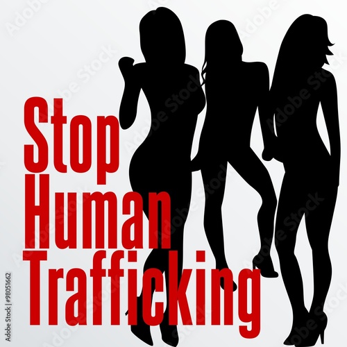 "Human Trafficking Vector Template" Stock image and royalty-free vector