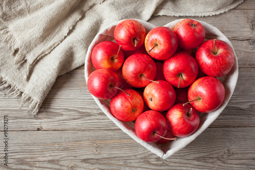 Red apples on a table