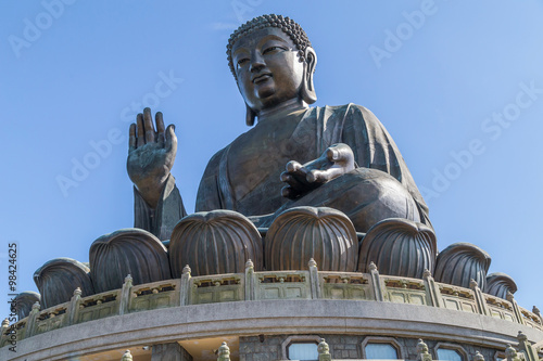 Poster, Tablou Tian Tan Big Buddha at Po Lin Monastery on Lantau Island, Hong Kong