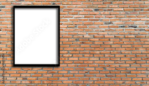hang frame on brick wall