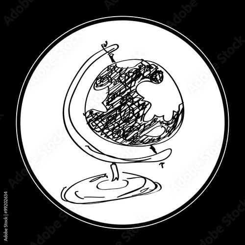 "Simple doodle of a globe" Stock image and royalty-free vector files on