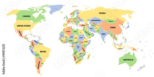 Fototapeta Political map of World