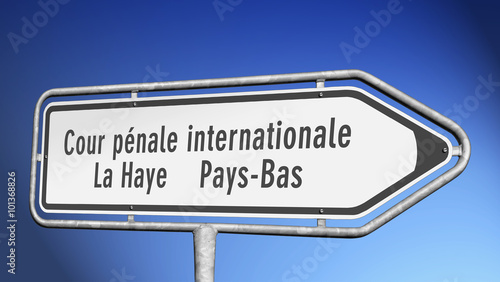 "direction Cour pénale internationale La Haye Pays-Bas" Stock photo and