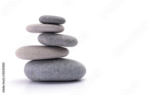 Spa stones isolated on white background