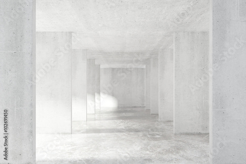 loft-stylowy-tunel-z-wiele-scianami-w-swiatlo-pustym-budynku