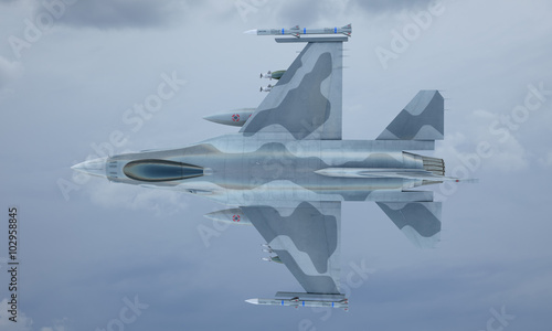 jet-f-16-latac-po-niebie-amerykanski-wojskowy-mysliwiec