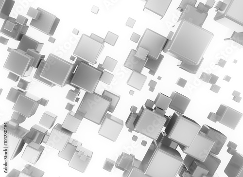 abstrakta-3d-cyfrowy-cubesisolated-na-bialym-tle