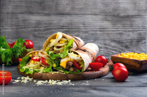 Zdjęcia Sandwiches twisted roll Tortilla
