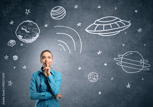 Dreaming to explore space