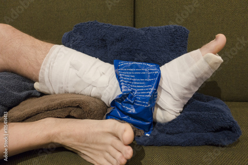 Icing a Broken, Fractured, or Sprained Ankle | Buy Photos | AP Images ...