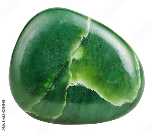 polished green Nephrite (jade) mineral gem stone