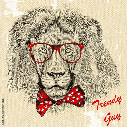 fasonuje-tlo-z-eleganckim-lwa-facetem-z-leku-modnym-backgro