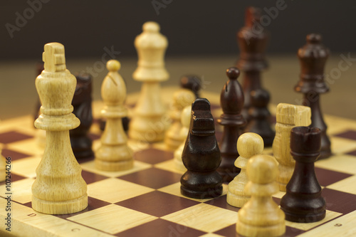 Valokuva Chess board with game in play