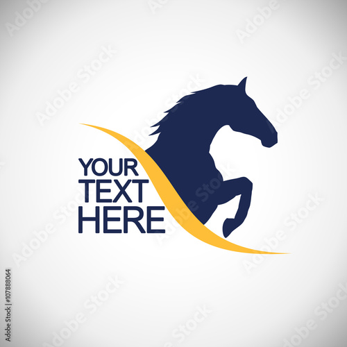 Logo with horse in jump