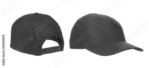 blank hat in black isolated
