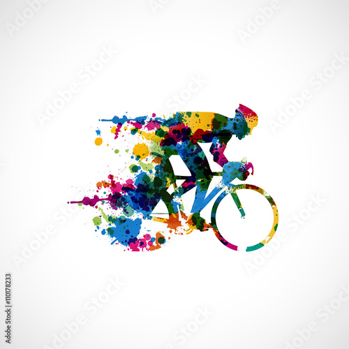 Obraz Fotograficzny graphisme vélo coloré