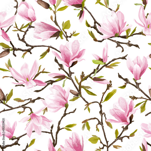 bez-szwu-kwiatowy-wzor-tlo-kwiaty-magnolii-i-lisci