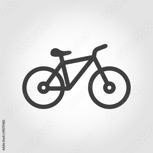 "Vector black silhouette bicycle icon" Stock image and royalty-free