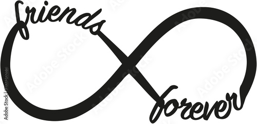 Obraz na płótnie Infinity sign with friends forever
