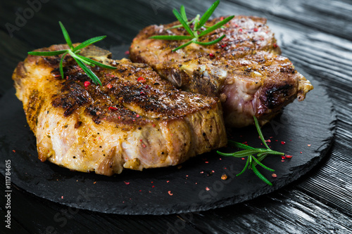 Zdjęcia Pork steak grilled