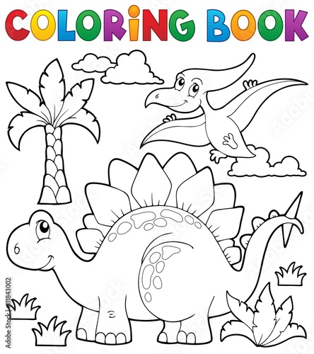 Coloring Book Dinosaur Theme 1