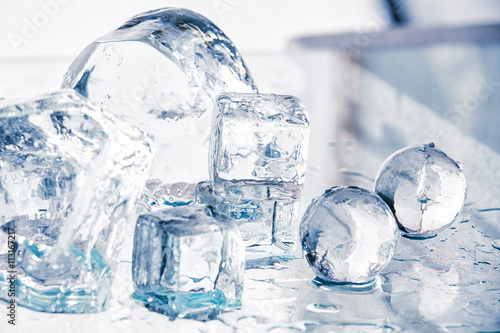 Ice cubes and balls